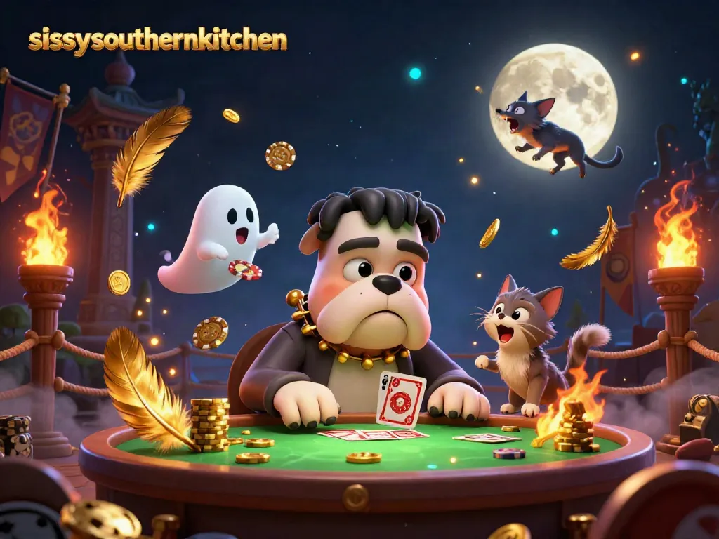 Play exciting casino games at sissyssouthernkitchen with a mystical bulldog dealer and enchanting atmosphere.